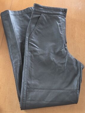 OAK + FORT Black Faux Leather Jacket Hem